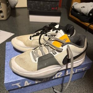 Nike Cream and Gray Athletic Sneakers